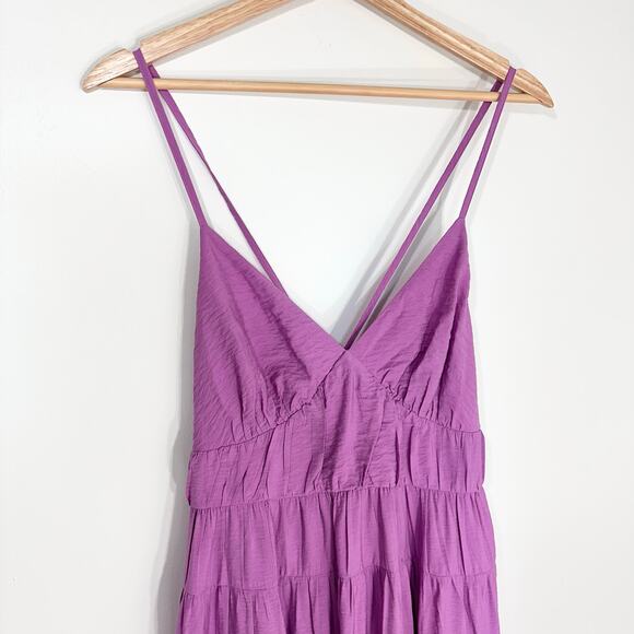 NWT Abercrombie & Fitch Tiered Maxi Dress Flowy | Purple | SZ S - Picture 4 of 10